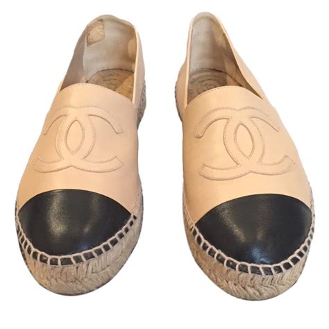 chanel black leather espadrilles buy|chanel espadrilles beige and black.